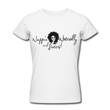 Load image into Gallery viewer, Women&#39;s Nappie Naturally and Living T-Shirts
